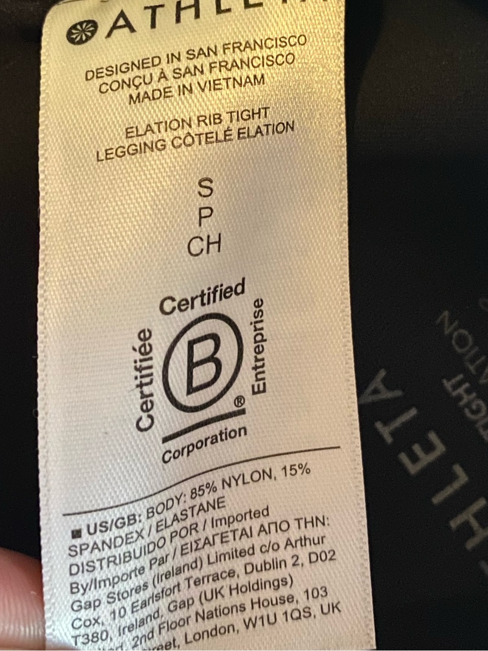 Athleta Elation Ribbed Leggings S Black Ultra High Rise Yoga Lounge - Picture 9 of 10